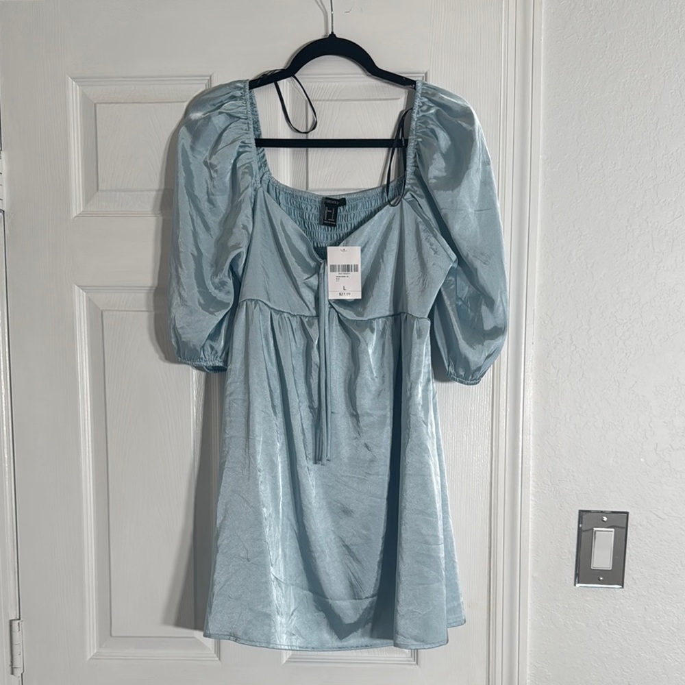 Divided Light Blue Mini Dress